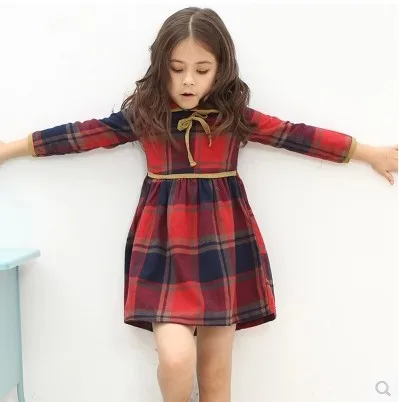 2016 New Brand EuropeStyle Clothing Teenage Girls Cotton Long Sleeved Plaid Dress Female Kids Casual Princess Clothes N259 In Dresses From Mother 2016 New Brand EuropeStyle Clothing Teenage Girls Cotton Long Sleeved Plaid Dress Female Kids Casual Princess Clothes N259 In Dresses From Mother