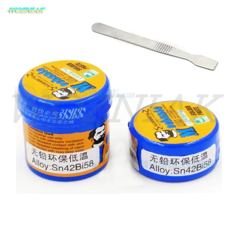 Original Unleaded Low Temperature Melting Point 138 Degree Environmental Protection Solder Paste Slurry Sn42Bi58 Welding Mud huismerk kopen in de aanbieding Original Unleaded Low Temperature Melting Point 138 Degree Environmental Protection Solder Paste Slurry Sn42Bi58 Welding Mud huismerk kopen in de aanbieding