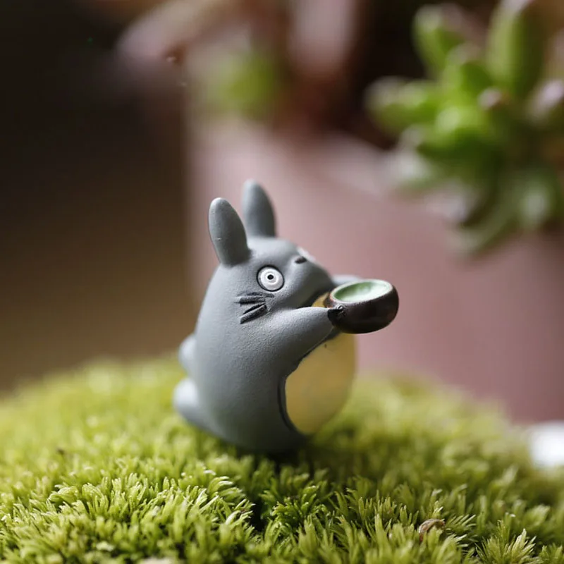 Totoro миниатюрная миска 2 шт. сказочный сад домашнее украшение для дома мини