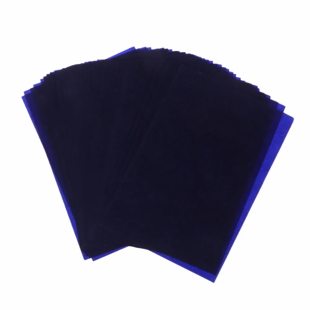 

50 Sheets Dark Blue 18K Thin Type Double Sided Carbon Copier Stencil Transfer Paper School Office Stationery Supplies C26