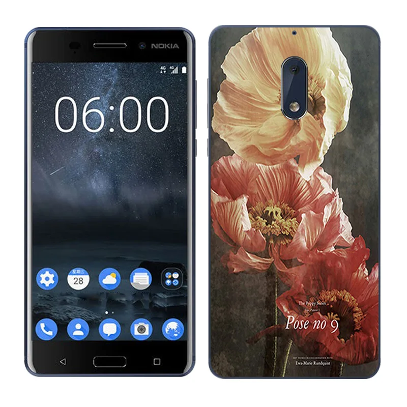 Чехол для Nokia 6 Six, мягкий силиконовый чехол из ТПУ с рисунком Пейзажа для Nokia 6, защитные чехлы обложки для телефонов Nokia6, чехол - Цвет: 03