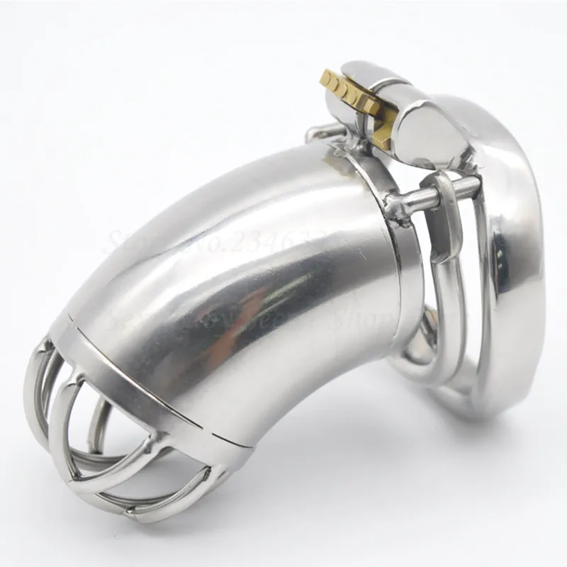 Stainless Steel Stealth Lock Male Chastity Device with Anti-Shedding Ring,Cock Cage,Cock Ring,Chastity Belt Sex Toys For Men