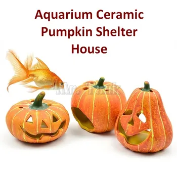 

Mr.Tank Cute Pumpkin Aquarium Ornament Small Artificial Decorations Shrimp Fish Tank Breed Hiding Shelter House Landscape