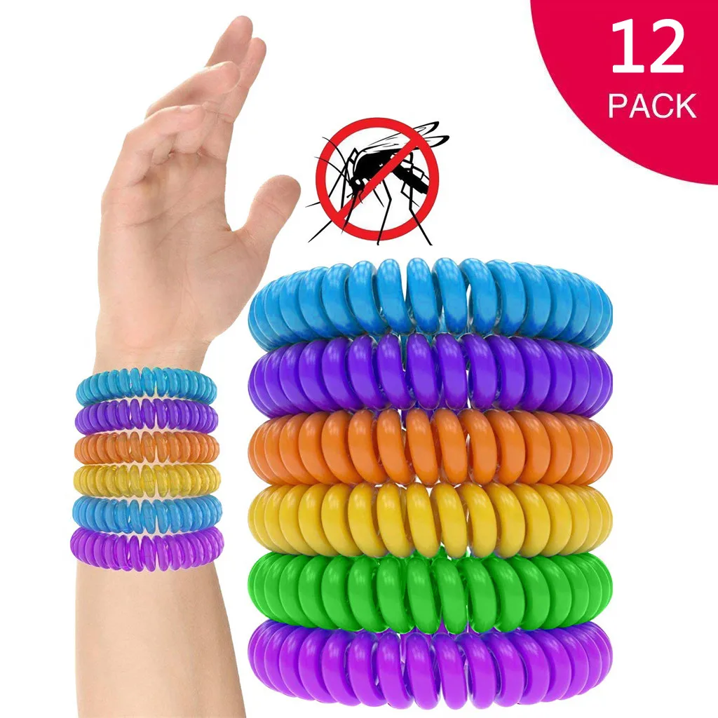 

12 PCS Anti Mosquito Insect Repellent Wrist Hair Band Bracelet Camping Outdoor EVA Airflow Mosquito Killer Wrist Band Hot