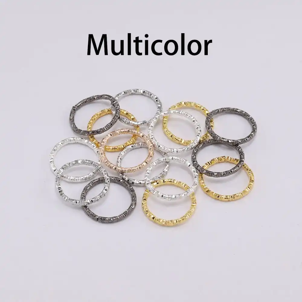 50//100pcs 8-20mm Jump Rings Twisted Open Split Ring Connector For Jewelry Making