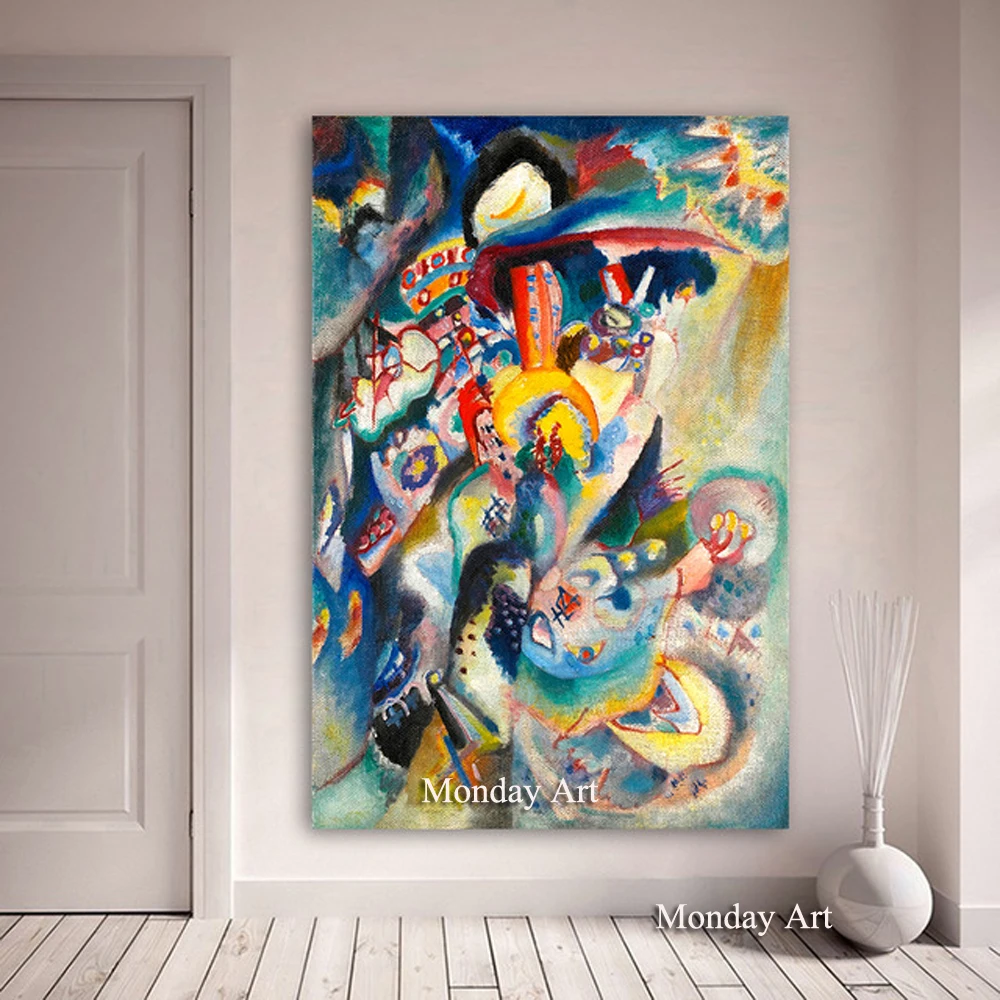 有名な抽象芸術の絵画,現代アートのピカソ,手描きの油絵,壁の