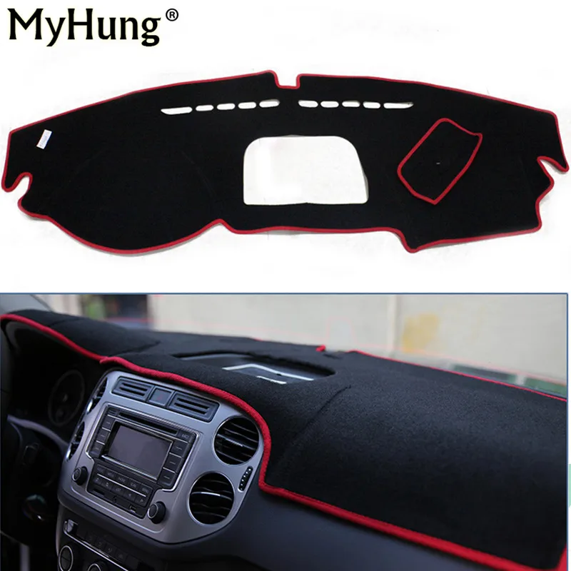 

For Volkswagen Tiguan 2011 Dashboard Avoid Light Pad Instrument Platform Desk Cover Mats Carpets Auto Accessories car styling
