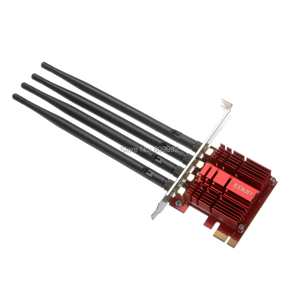 Dual Band 1900 Мбит/с PCI Express Беспроводной WiFi адаптер 802.11AC 2,4/5 ГГц PCI-E сетевая карта 4* 5dBi антенны для Win 7/8. 1/10 PC