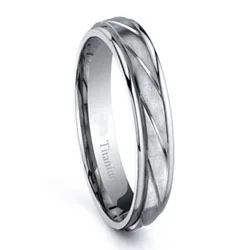 4MM Solid Titanium Band Rings For Women Engagement Wedding Comfort Fit Fashion Jewelry Comes With Free Gift Bag Ti011RW | Украшения и