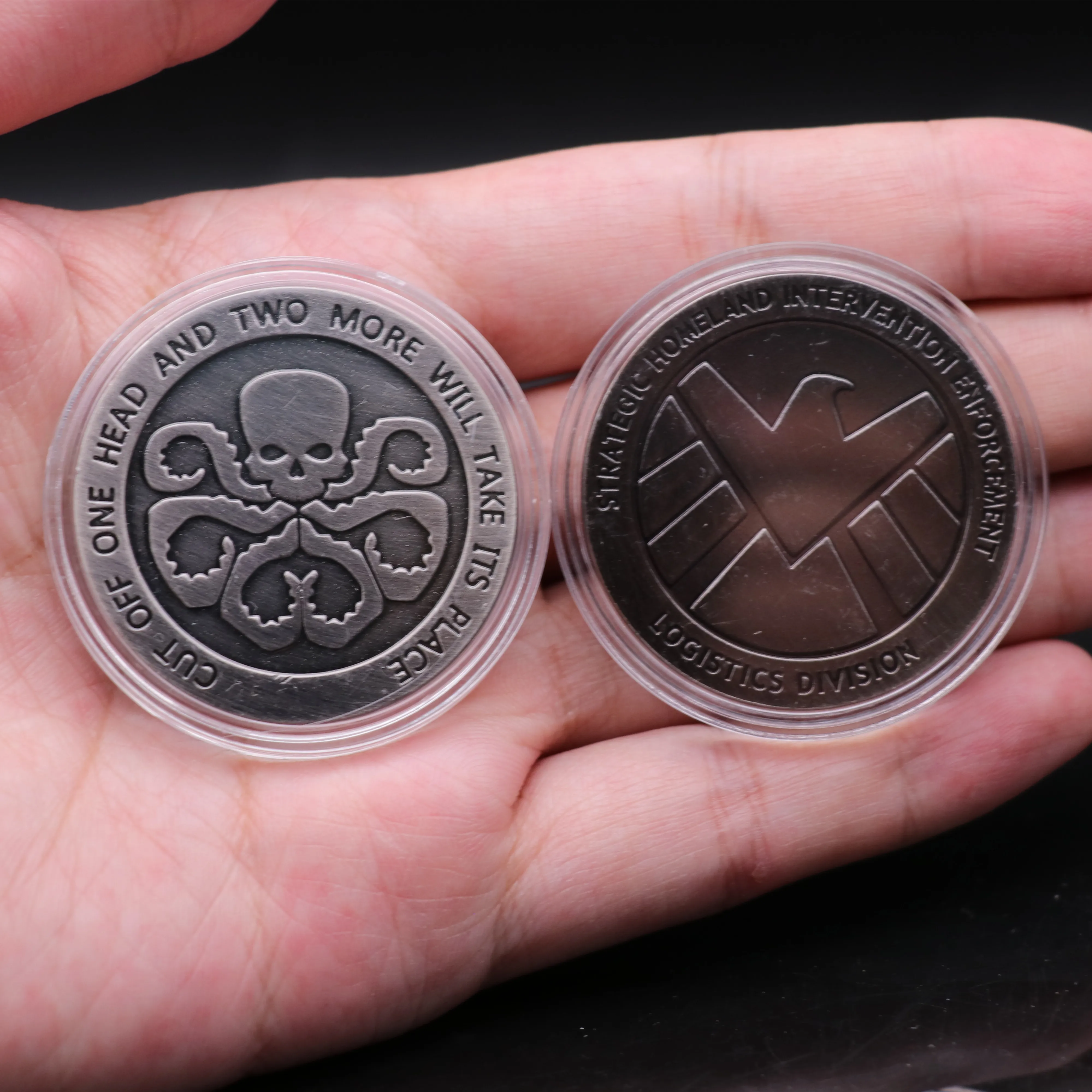 New Movie SHIELD Cosplay Badge Coin The Avengers Hydra Commemorative Coin Fancy Funny Christmas Gift Metal 4CM Decision Coin