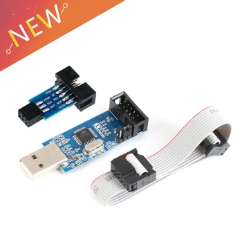 

10Pin To 6 Pin Adapter Board + USBASP USBISP AVR Programmer USB ATMEGA8 ATMEGA128 ATtiny/CAN/PWM 10Pin Wire Module DIY