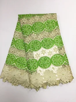 

African lace fabric with beads latest high quality african guipure lace fabric 2017 cord lace for women dresses 5yard/lot PLN-87