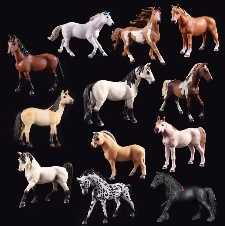 

2019 NEW All kinds of Plastic Toy Simulated Horse Model Solid Emulation Action Figure Kids Toys for Boys Children.