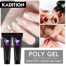 Полигелевый полигель для наращивания ногтей, строительный полигель для пальцев, 9 цветов, замачиваемый, камуфляжный, УФ светодиодный, Гель-лак для французского дизайна ногтей