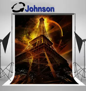 

paris gold eiffel tower photo studio background Vinyl cloth High quality Computer print party backdrop