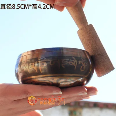 

Yoga Tibetan Singing Bowl HIMALAYAN Hand Hammered CHAKRA MEDITATION Buddha of bowls Antique Garden Decoration Silver Brass