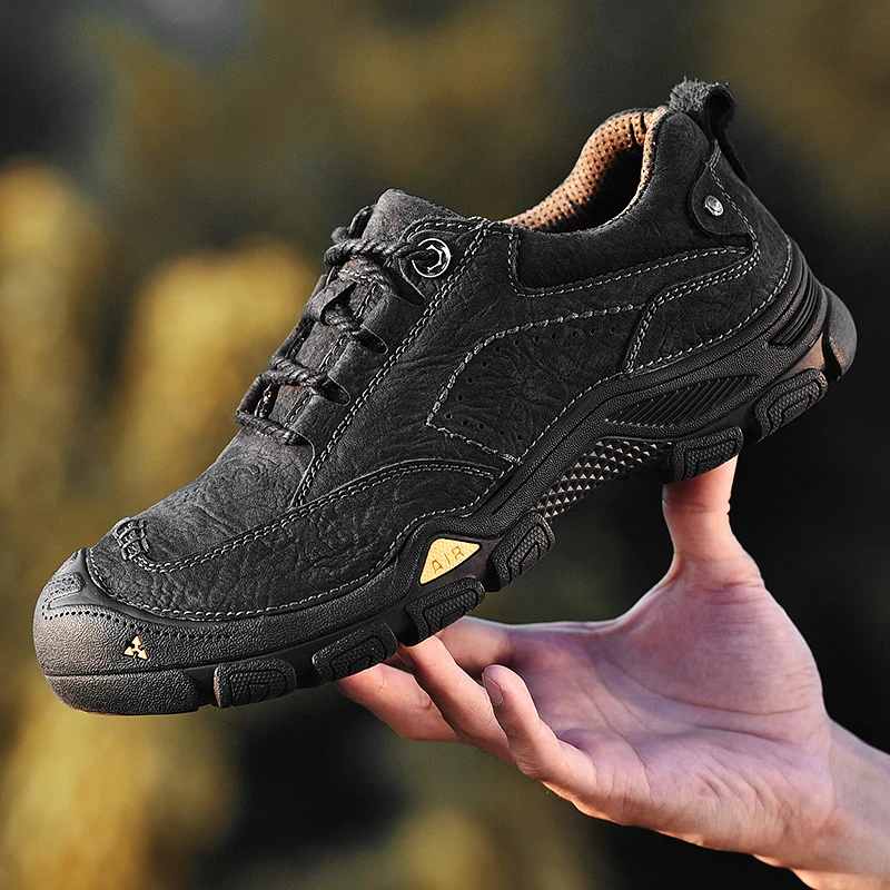 SENTA/Высококачественная Мужская походная обувь из натуральной кожи; уличные водонепроницаемые треккинговые ботинки; горные спортивные ботинки; охотничьи ботильоны