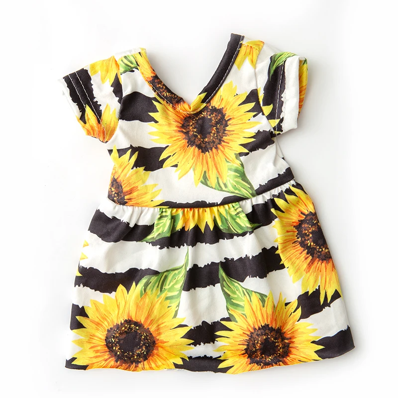 

Doll Clothes Born New Baby Fit 18 inch 40-43cm Doll Red White Sunflower Cake Skirt Flamingo yarn suit accessories For Baby Gift