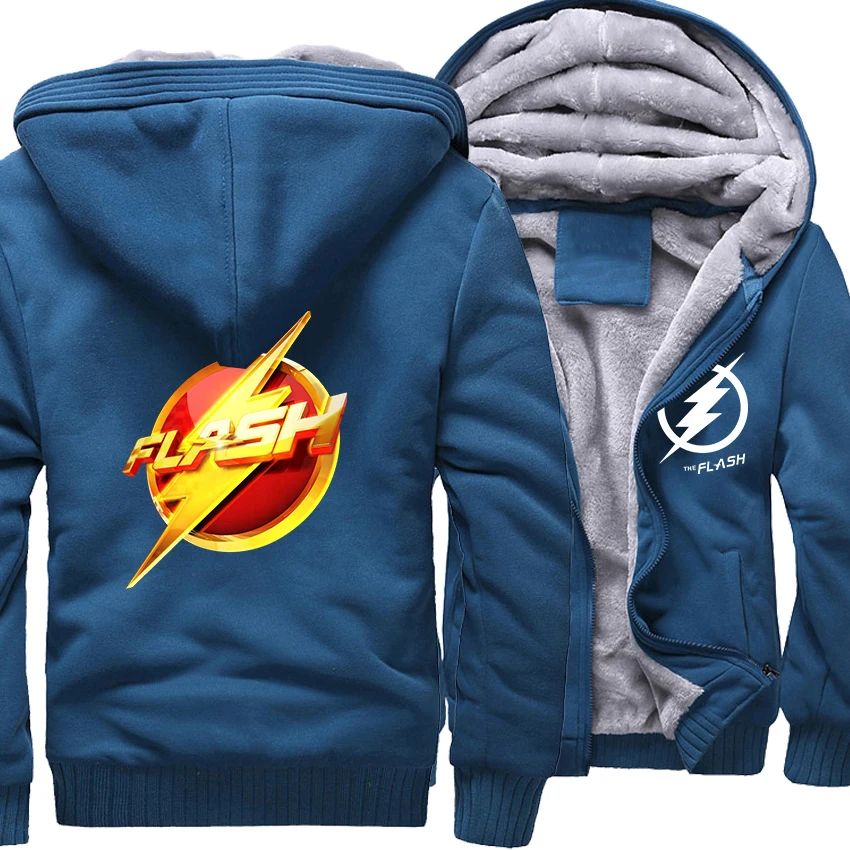

Superhero Mens Clothing 2018 Brand Fashion Hoodies Hip Hop Anime The Flash Sweatshirt Harajuku Winter Thick Jacket Coat New Tops