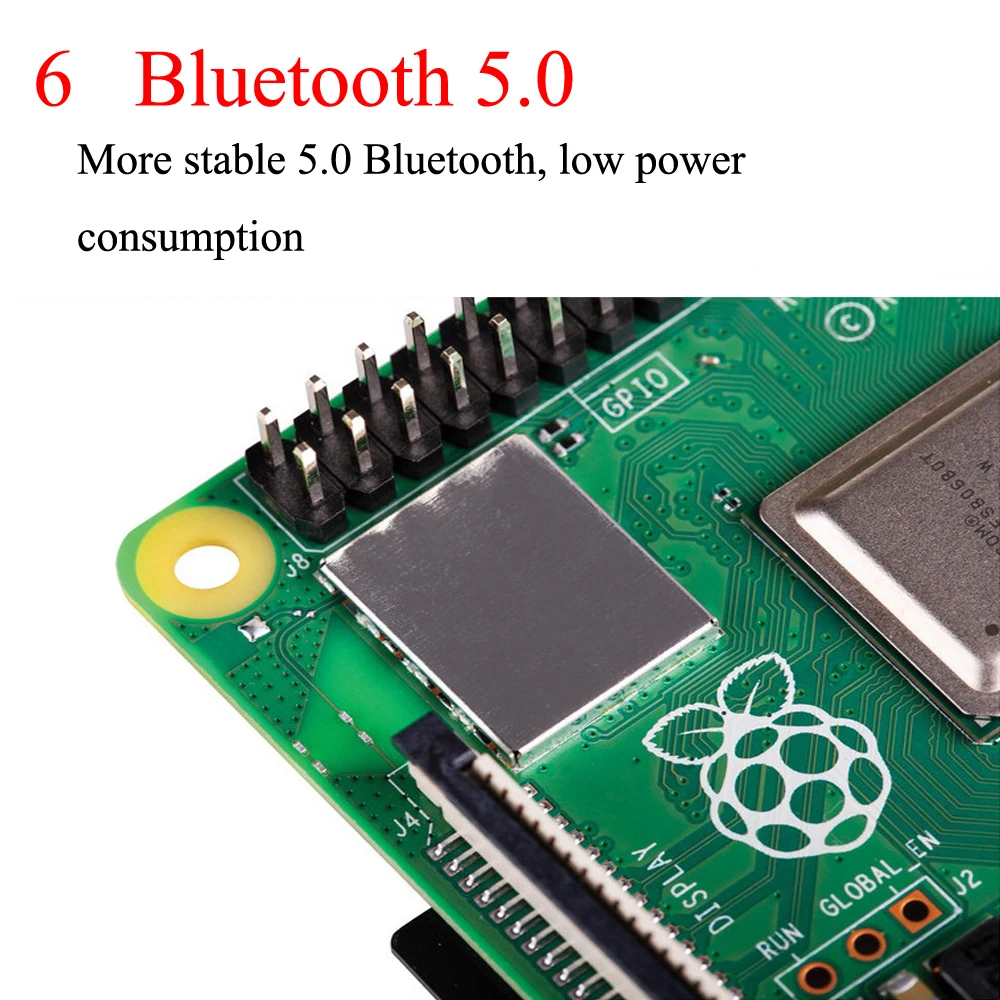 Latest Raspberry Pi 4 Model B with 1/2/4GB RAM BCM2711 Quad core Cortex-A72 ARM v8 1.5GHz Support 2.4/5.0 GHz WIFI Bluetooth 5.0