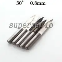 

5 x 4mm Carbide Extra-Long Engraving Bit vs Blade CNC Router Tool 30Deg 0.8mm (J4.3008Lx5)