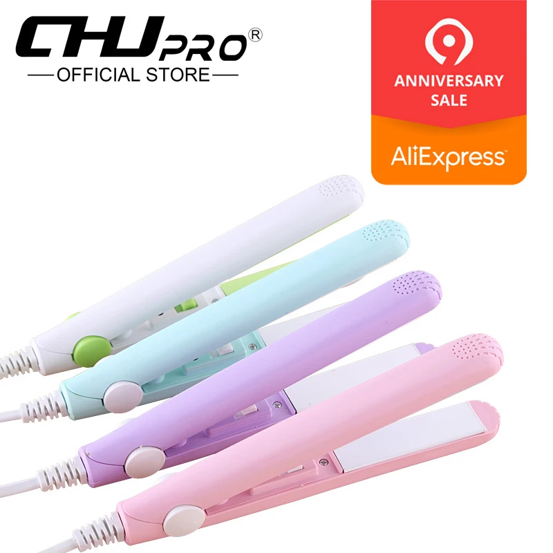 

CHJ hair curler straightener 2 in 1 hair flat iron curling mini straightening irons fast fashion styling tools 2019 dropshipping