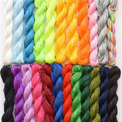 6 цветов 25 м нейлоновый шнур китайский узел макраме шнур браслет плетеный шнур DIY кисточки шнур для бус