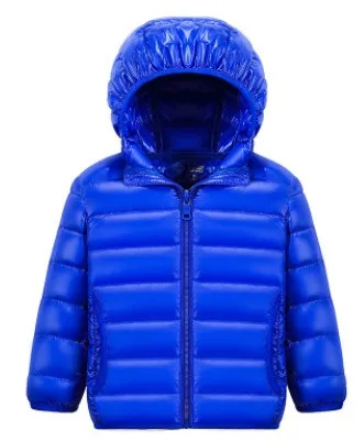 Unisex kid Jacket light Coat Thermal Hiking Down Waterproof Camping Windproof Patchwork Outdoor kids Outwear Hot Sale Tops - Цвет: blue