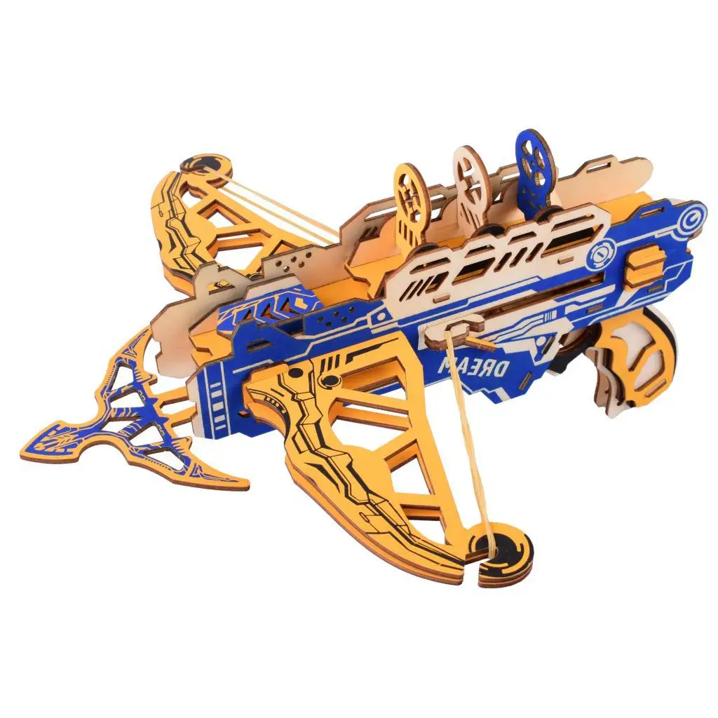 Corte a Laser Puzzle de Madeira Arco de Gelo Brinquedos para Crianças Criança para o Presente Faça Você Mesmo Conjunto Kit 3 Correndo Arma Meninos Natal 3d 2 Cheap Quebra-cab.