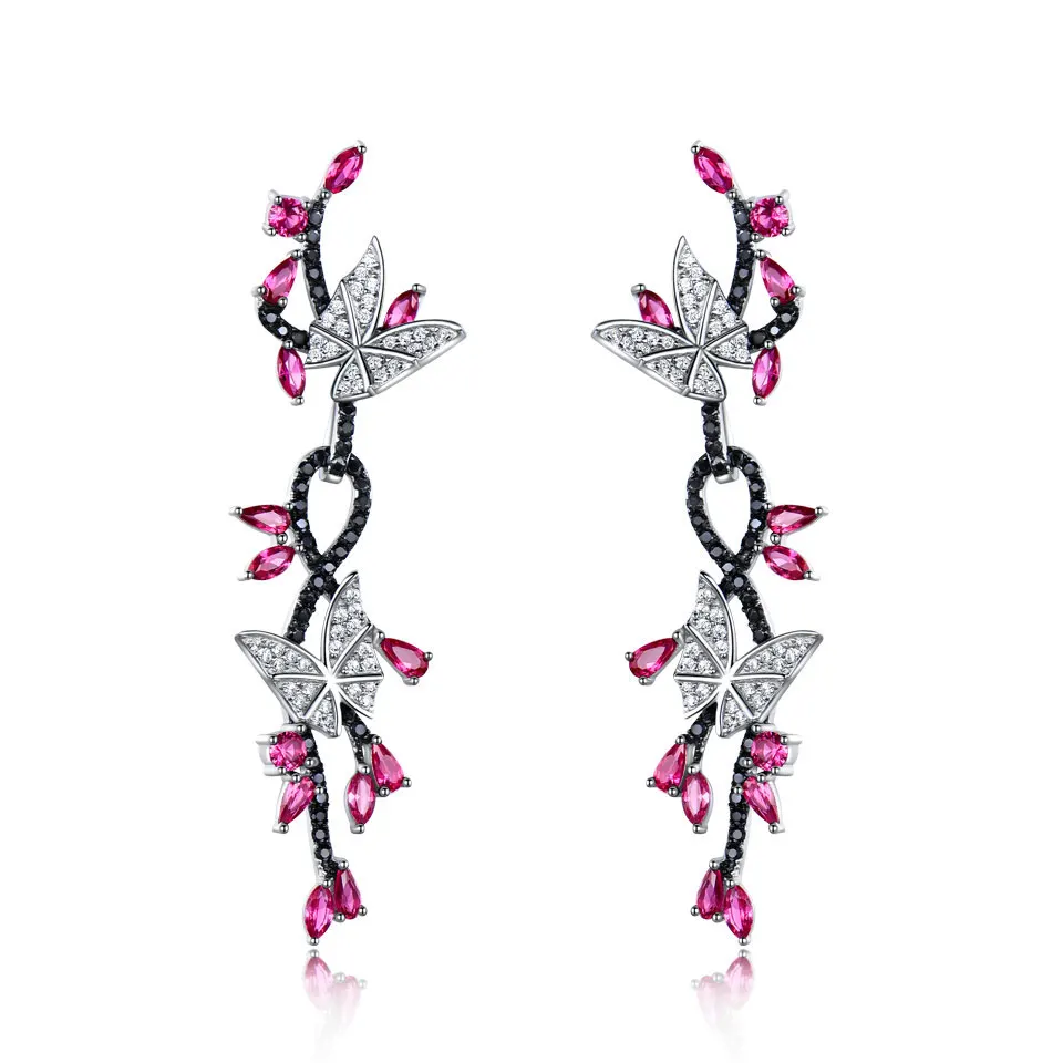 UMCHO Ruby 925 sterling silver jewelry set for women S016R-1-PC (2)