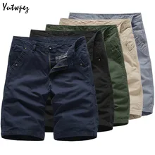 Высококачественная брендовая одежда Для мужчин прямые шорты летние шорты брюки мужские шорты Карго модные Повседневное одноцветная Мужская Шорты