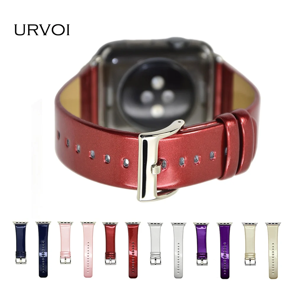 Ремешок URVOI для apple watch series 3 2 1 кожаный ремешок iwatch sportscar цветной дизайн Роскошная
