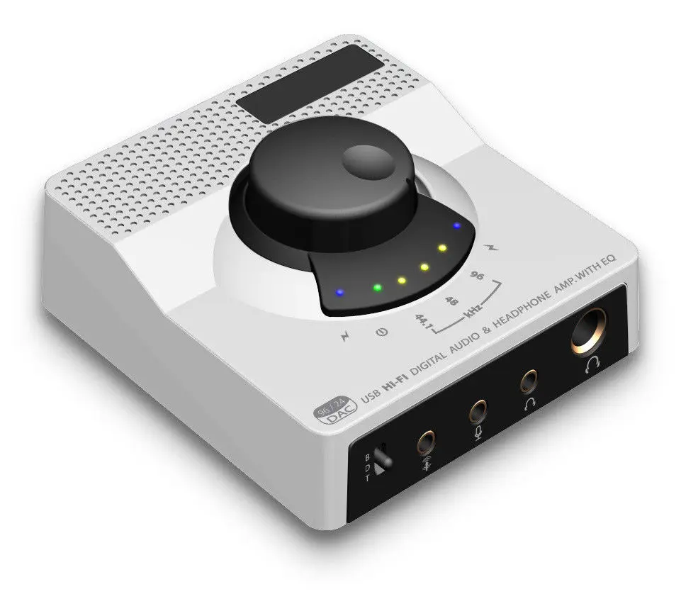 Digital 96KHz 24bit Hi-Fi USB Audio DAC with Hardware EQ & Headphone Amplifier