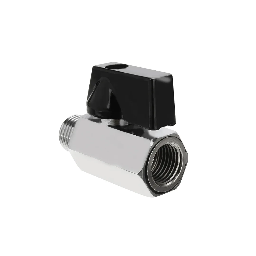 1pc 1/8"1/4"1/2" BSP Mini Brass Ball Valve Air Oil Water Ball Valve FxF&MxF Air Compressor Accessories 1.6Mpa