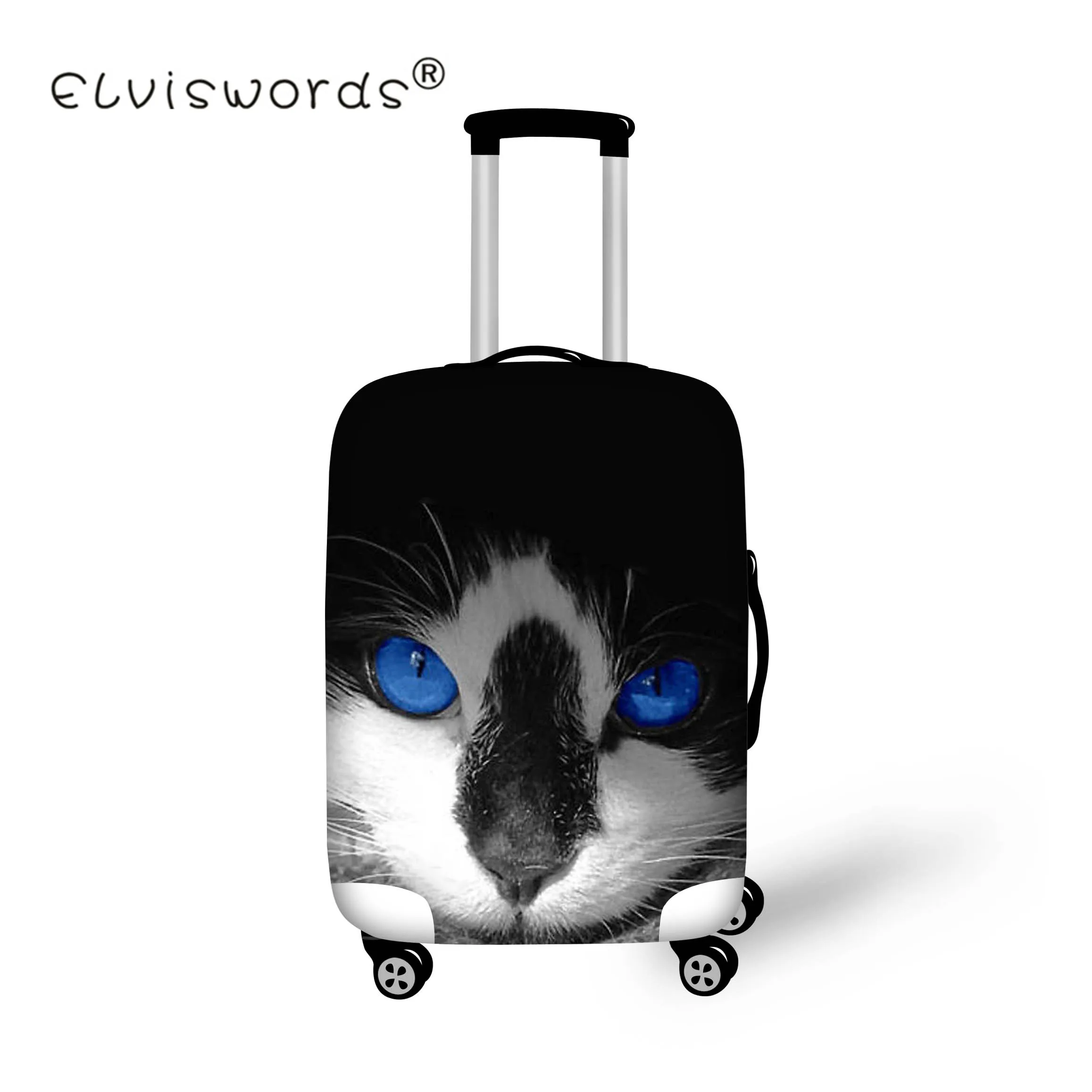 ELVISWORDS Печать Путешествия багаж крышка милые животные Щенок Собака Кошка Thicke чемодан защитный чехол для багажника багажные чехлы - Цвет: R1047