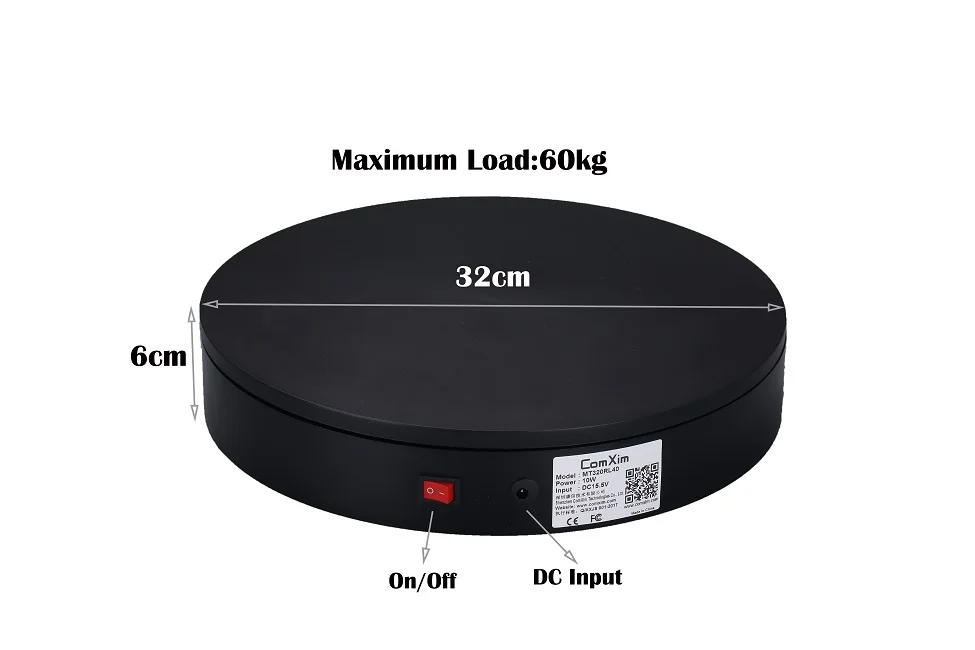 RL60黑色单个转盘带尺寸参数