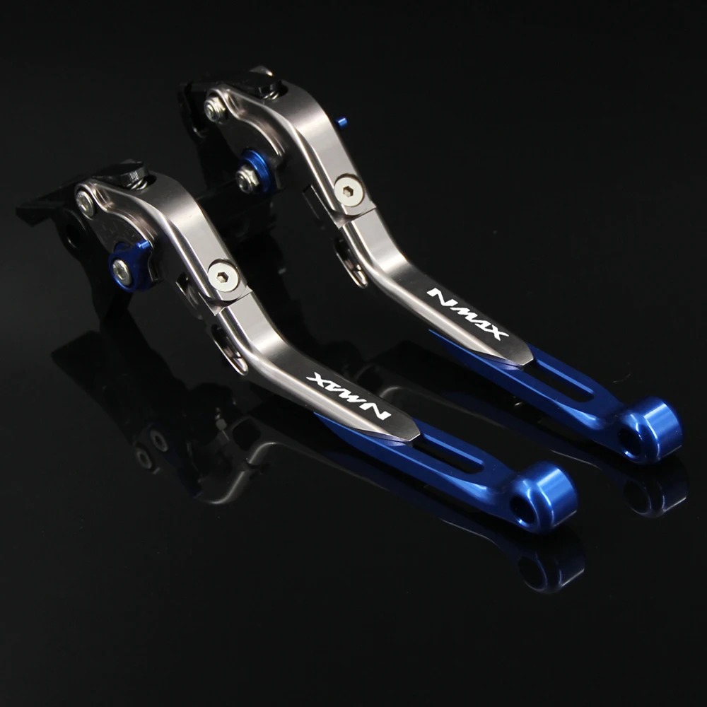 Синий + титановый для Yamaha N MAX NMAX125 NMAX155 2015 2016 2017 CNC регулируемые складные выдвижные
