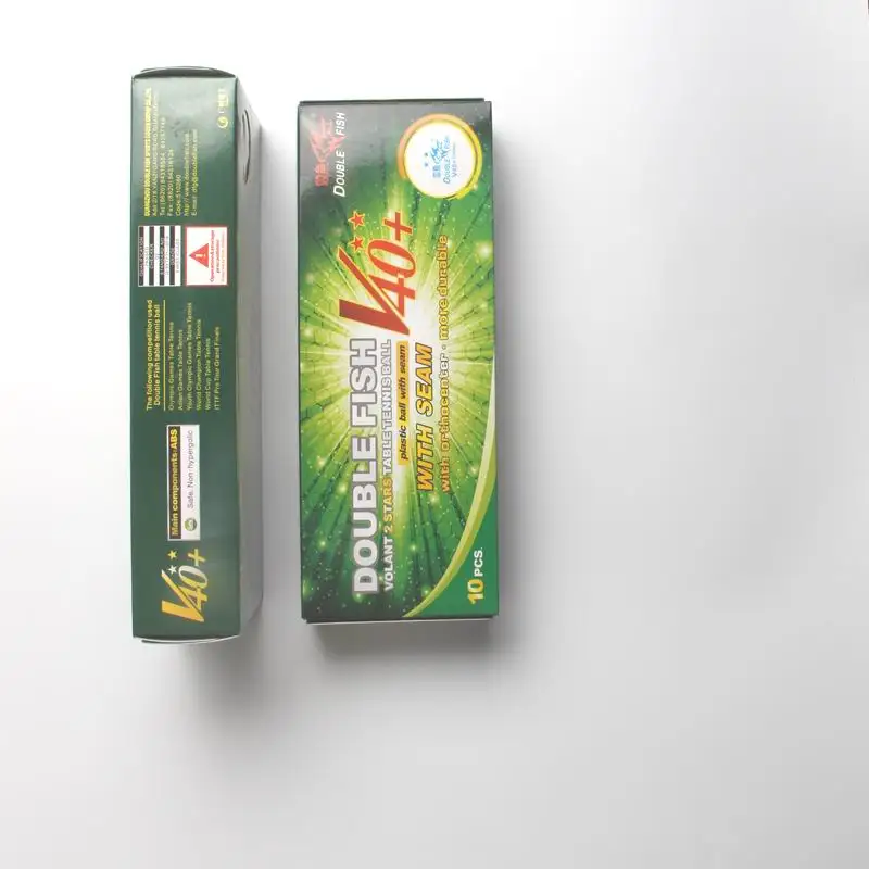 الأصلي مزدوج السمك 2 نجوم V40 + abs مادة البوليمر لجدول تنس الطاولة مضرب لعبة الأبيض بالجملة 20 كرات