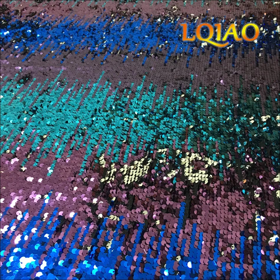 Новая многоцветная кружевная ткань с пайетками в стиле русалки эластичная