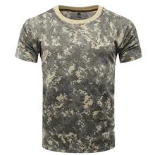 Летняя мужская футболка в стиле милитари, быстросохнущая камуфляжная футболка с коротким рукавом и круглым вырезом, хлопковая тактическая футболка, дышащая футболка в стиле милитари, 8 цветов