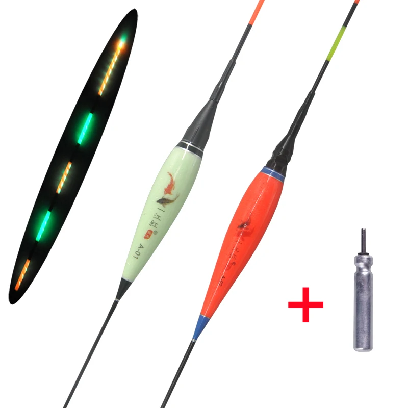 

Funhe 2019 Fresh Water Bobber Luminous Fishing Floats Composite Nano Buoy +One CR425 Battery Crucian Carp Fishing Accessories