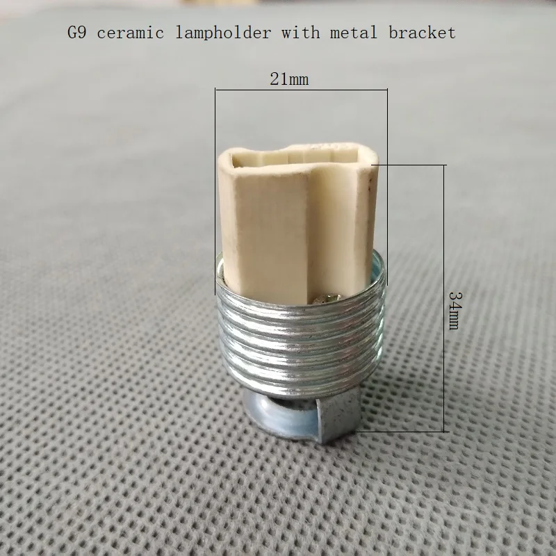 4 шт./лот G9 полный набор цоколей, G9 патрон лампы, керамический показать патрон, керамический G9 патрон лампы с m10 металлическим кронштейном