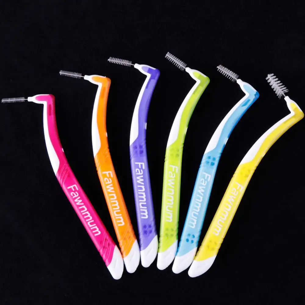 5pcs/Set L Shaped Interdental Brush Orthodontic Toothbrushes Soft