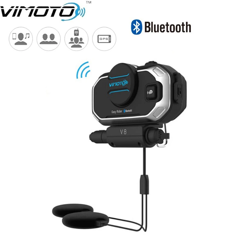 Easy Rider Vimoto бренд V8 Многофункциональный мотоцикл BT переговорные мотоциклетный шлем Интерком bluetooth-гарнитура английская версия