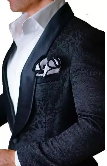 2018 Brand Black Mens Floral Blazer Designs Mens Paisley ...