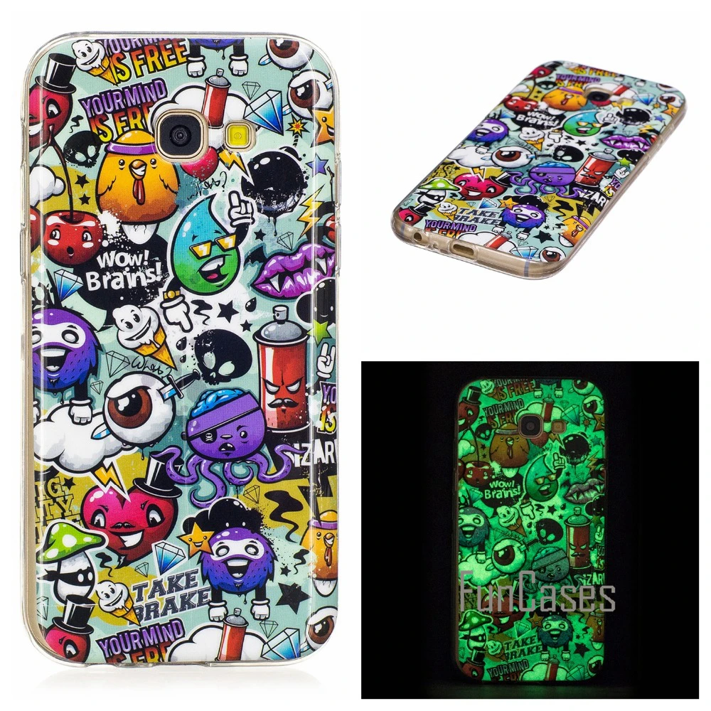 Silicone Luminous Case For coque Samsung Galaxy A3 2017 Cover 4.7&quot A320 SM-A320F | Мобильные телефоны и аксессуары