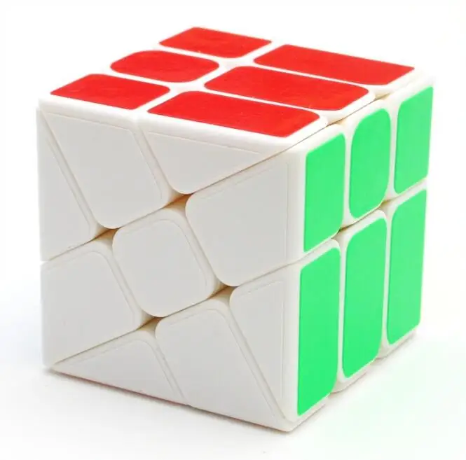 YJ колеса ветра Неравные 56 мм 3x3x3 Литые Покрытием magic cube Puzzle Кубы Укрепить Кубо кубик cubo magico куб Игрушки Подарок кубик рубика - Цвет: Белый