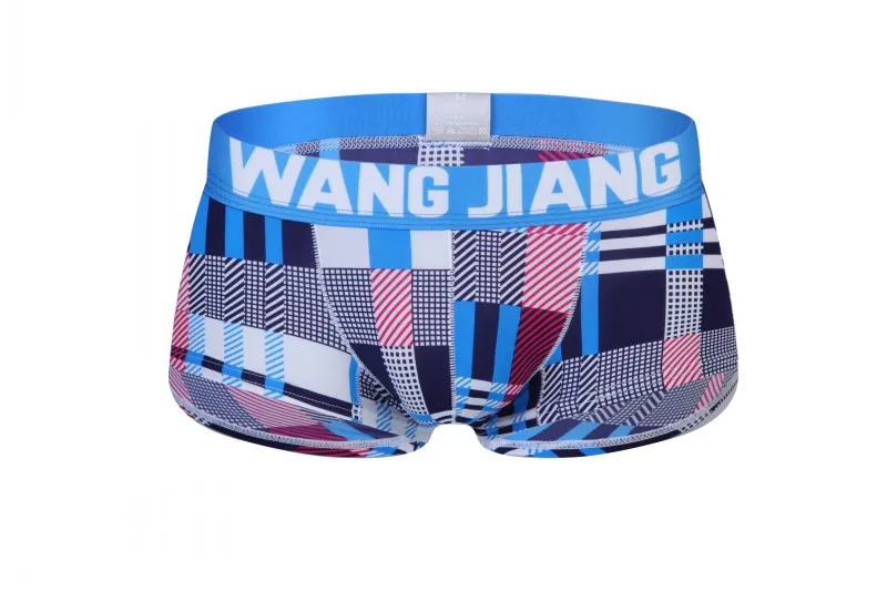 WJ бренд для мужчин нижнее бельё для девочек низкая талия Ice Silk Ультра-тонкий печати Ming клейкие мужские плоские Дышащие Боксеры