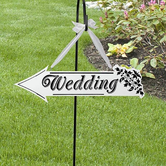 Wedding Sign White Wooden Direction Arrow Wedding Sign White Wooden Direction Arrow Ceremony Reception Decor Shaped Hanging Decoration