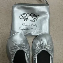 Новое поступление женские плоские балетки складывающиеся балетные туфли с логотипом на сумке